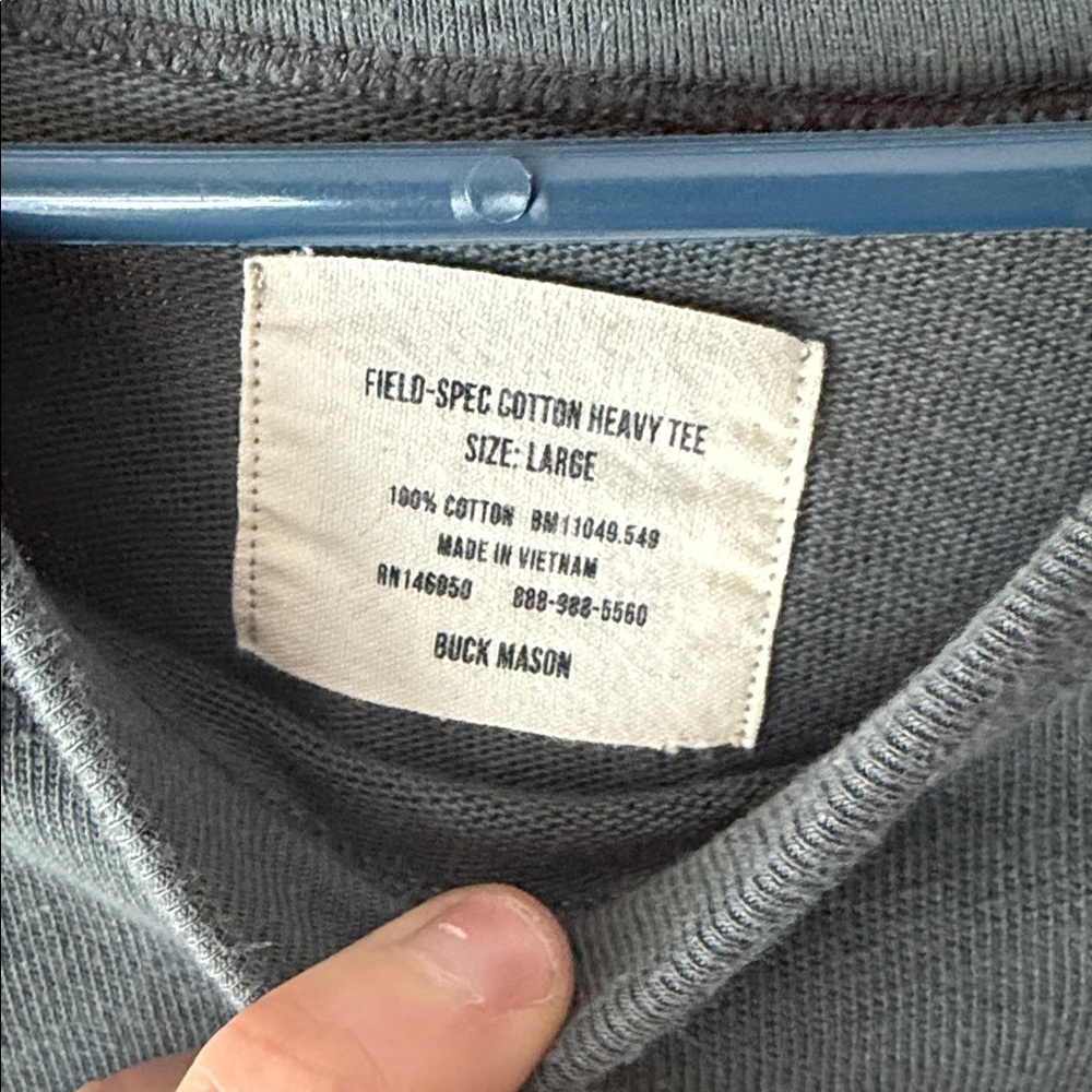 Buck Mason Slate Gray Short Sleeve Tee - Picture 2 of 3